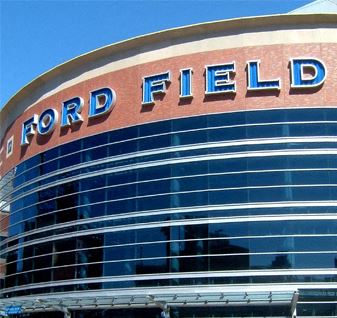 Ford Field entrance at The Village of Hyde Park, Detroit, 48207